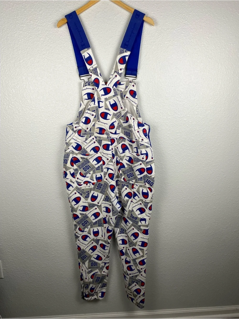 Champion Super Fleece 3.0 Overall an all-over jock tag print unisex size M - Picture 6 of 14